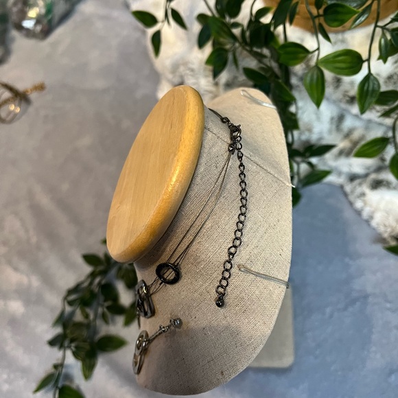 Marks and Spencer Contemporary Silver Toned Necklace & Matching earrings - Picture 6 of 7